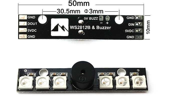 Matek WS2812B 6 RGB LED & Buzzer für Naze32/Arduino/SPRacingF3/Skyline32
